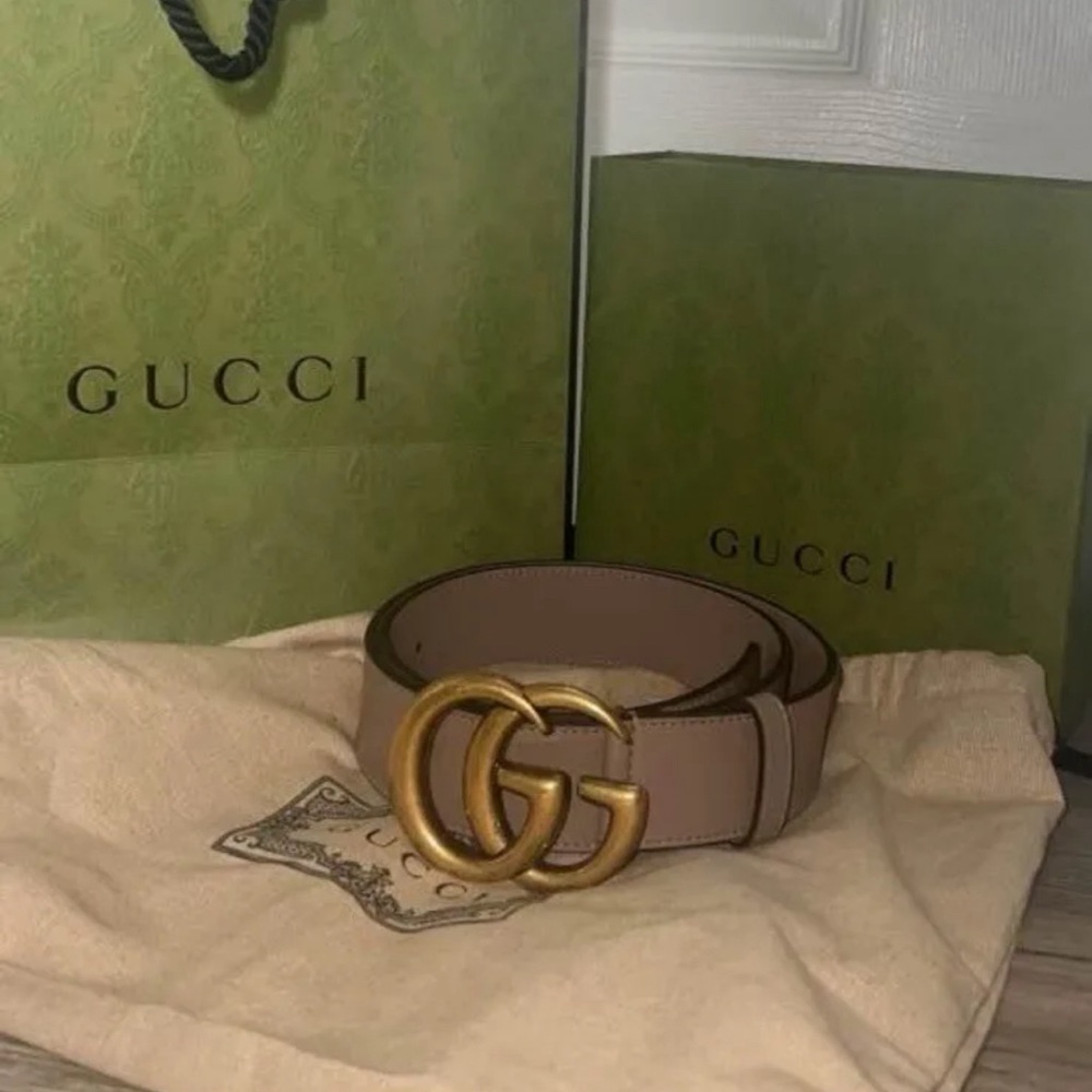 Mauve Women’s Gucci Belt, Size 85